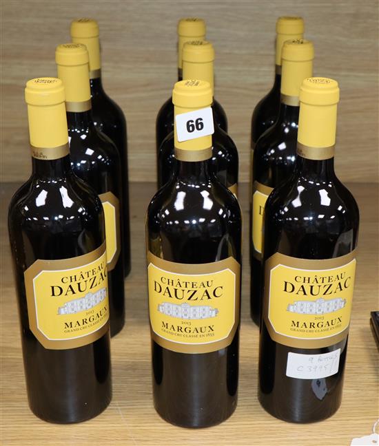 Nine bottles of Chateau Dauzac Margeaux 2013